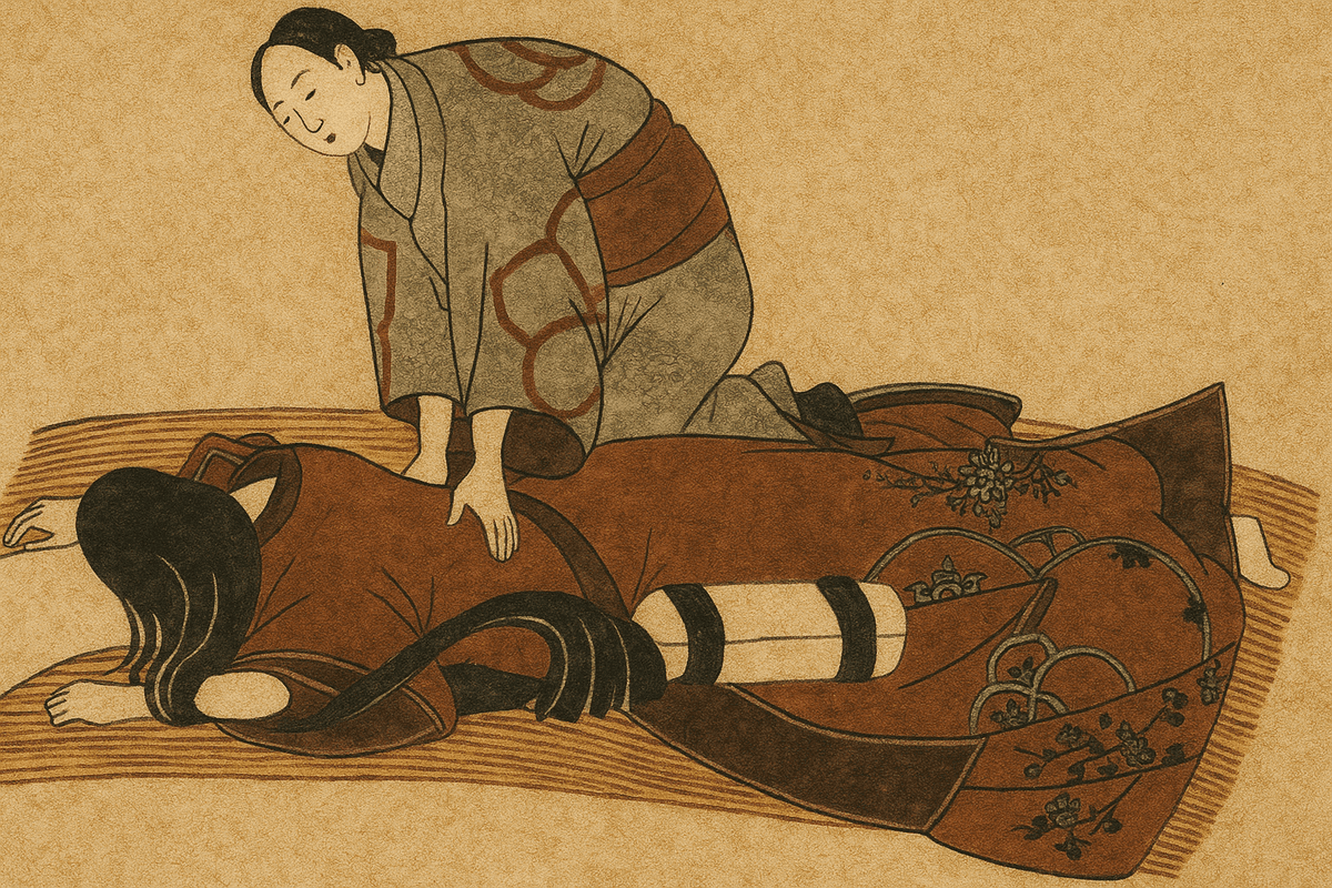 Personne recevant un soin Shiatsu